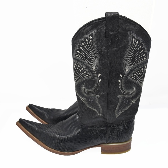 *Old Corral Sz 9.5 Black Western Slip On Cowboy - Picture 1 of 6